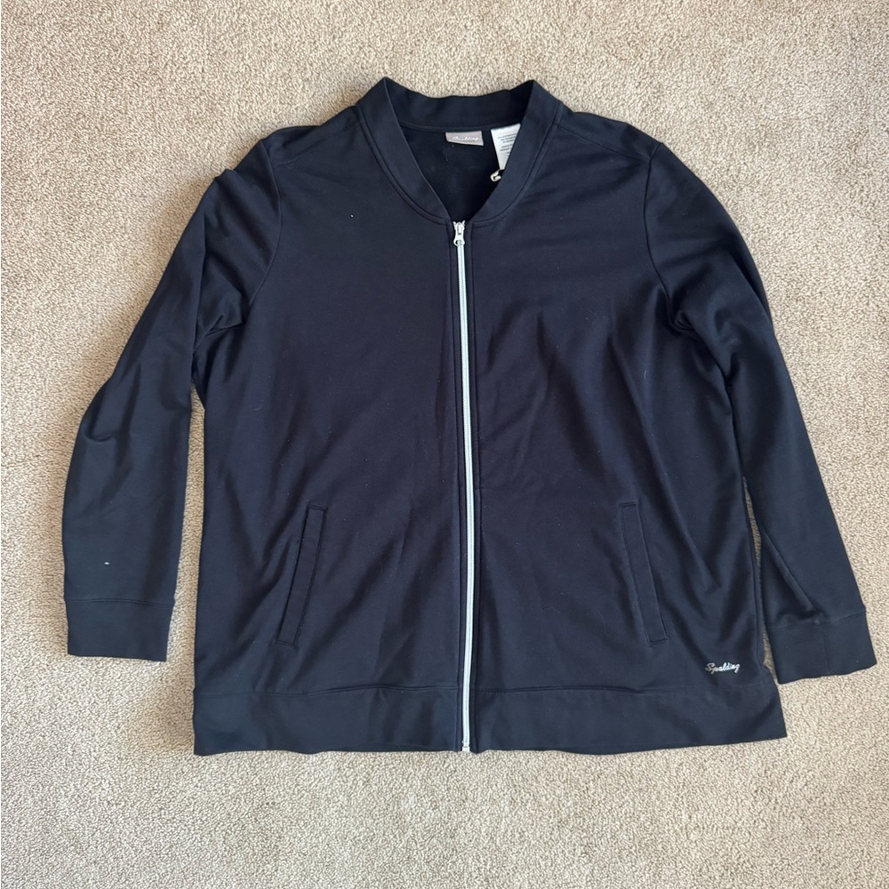 Spalding Black V-Neck Top